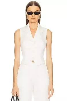 Женский сатиновый топ без рукавов marianna carinne от L'Academie, ivory