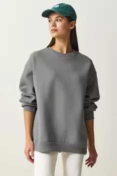 Женский серый базовый свитшот Chardon Happiness stanbul