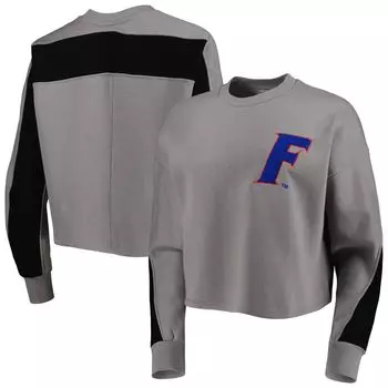 Женский серый пуловер с цветными блоками Gameday Couture Florida Gators Back To Reality, толстовка