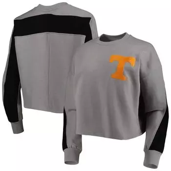 Женский серый пуловер с цветными блоками Gameday Couture Tennessee Volunteers Back To Reality