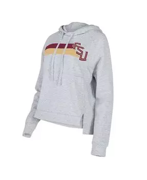 Женский серый пуловер с капюшоном и принтом реглан, серый цвет Florida State Seminoles Cedar nbsp;Tri-Blend Concepts Sport, серый