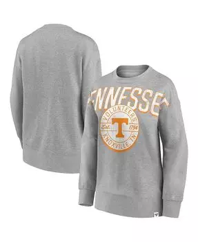 Женский серый пуловер с логотипом Tennessee Volunteers Jump Distribution Fanatics, серый