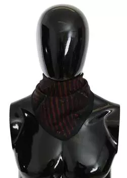 Женский шарф Costume National из 100% шелка с фирменной символикой, черный