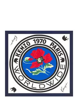 Женский шарф цвета экрю с логотипом Kenzo