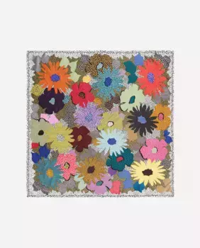 Женский шарф цвета хаки с цветами Bimba y Lola, цвет Kaki