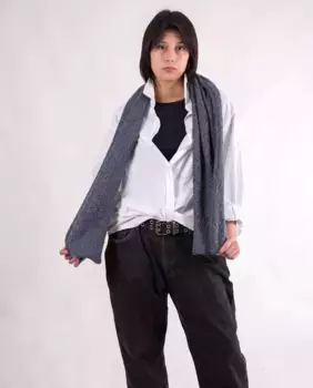 Женский шарф Giuliana синего цвета MR Complements, синий