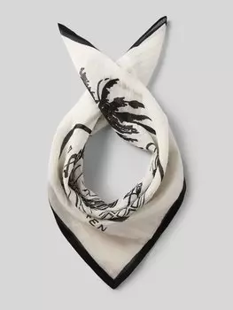 Женский шарф из смеси хлопка и шелка в сплошном стиле Lauren Ralph Lauren, черный