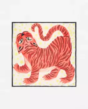 Женский шарф кораллового цвета с тигром Bimba y Lola, коралловый