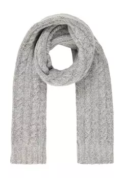 Женский шарф косой вязки MANGUUN, цвет Silver Grey Melange