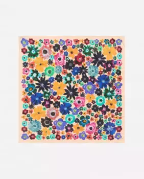 Женский шарф кремового цвета с цветами Bimba y Lola, цвет Crema