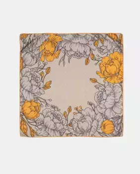 Женский шарф Naulover Carr с цветочным принтом и фоном с мини-логотипом, желтый