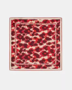 Женский шарф Naulover Carr с животным принтом, красный