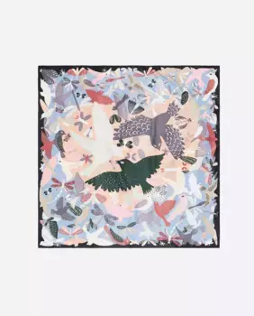 Женский шарф птицы и жуки сердечный центр Bimba y Lola, мультиколор