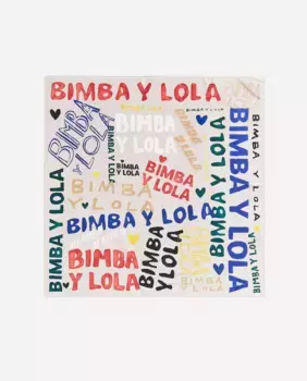 Женский шарф с акварельными логотипами Bimba y Lola, белый