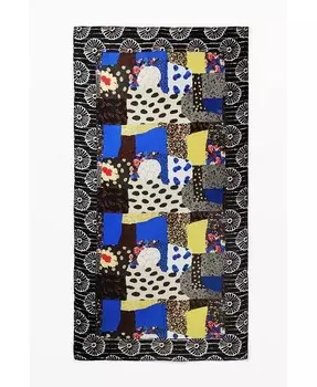 Женский шарф с цветочной нашивкой Desigual, мультиколор
