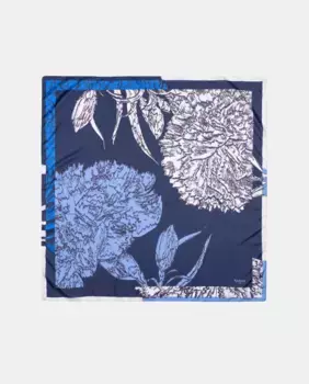 Женский шарф с цветочным узором Naulover, синий