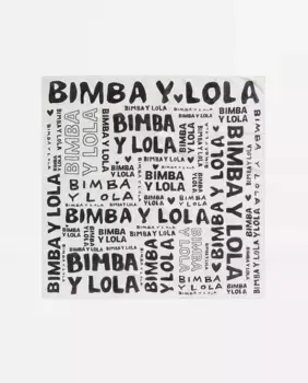 Женский шарф с двухцветными логотипами Bimba y Lola, белый