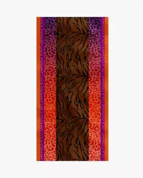 Женский шарф с логотипом и животным принтом Lola Casademunt, красный