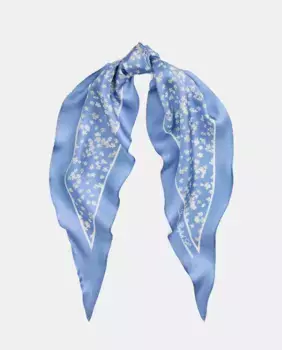 Женский шарф с принтом Lauren Ralph Lauren, светло-голубой
