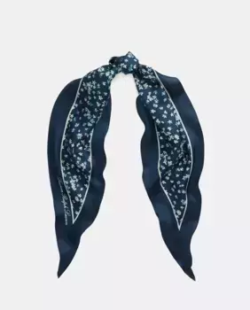 Женский шарф с принтом Lauren Ralph Lauren, темно-синий