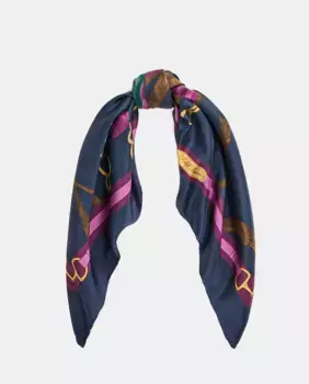 Женский шарф с принтом Lauren Ralph Lauren, темно-синий