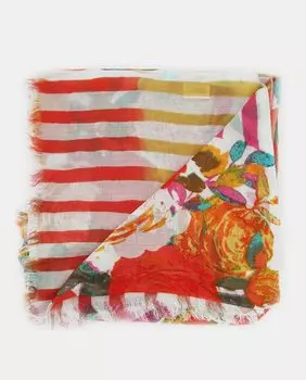 Женский шарф с розовым цветочным принтом Abbacino, розовый