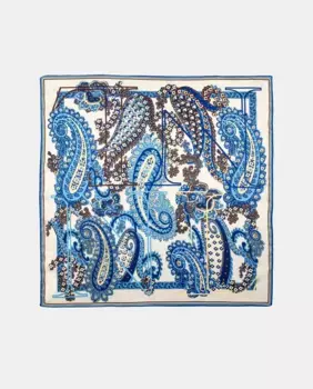 Женский шарф с узором пейсли Naulover, синий