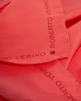 Женский шелковый платок Roberto Verino, коралловый