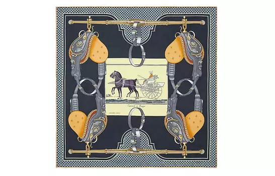 Женский шелковый шарф Carrick A Pompe, разноцветный HERMES