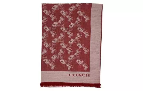 Женский шелковый шарф COACH, Cherry