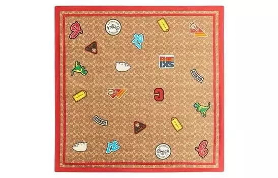 Женский шелковый шарф COACH, Multicolor