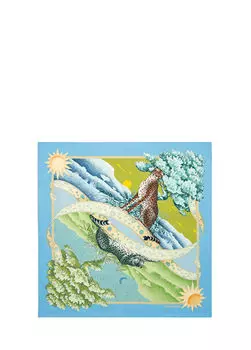 Женский шелковый шарф Day&Night Ferragamo, синий