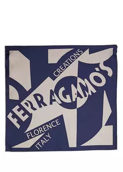 Женский шелковый шарф Ferragamo, бежевый