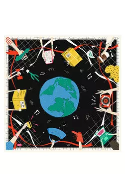 Женский шелковый шарф Influencer Quff, черный