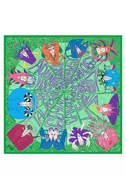 Женский шелковый шарф натальной карты Quff, зеленый