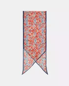 Женский шелковый шарф с принтом Lauren Ralph Lauren, красный