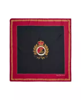 Женский шелковый шарф со щитом LRL Lauren Ralph Lauren, многоцветный