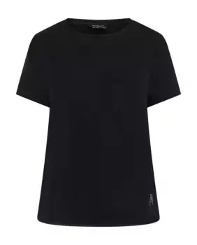 Женский шелковый топ с короткими рукавами Marciano by Guess, черный