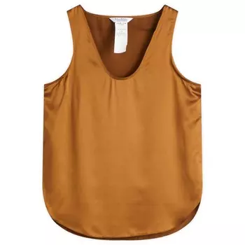 Женский шелковый жилет Filly Max Mara, цвет tobacco