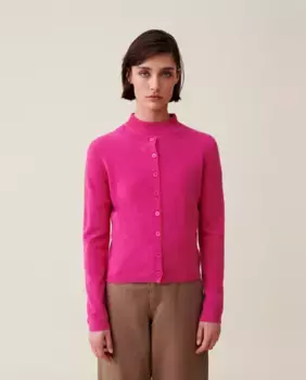 Женский шерстяной кардиган с вышивкой CP Claudie Pierlot, розовый