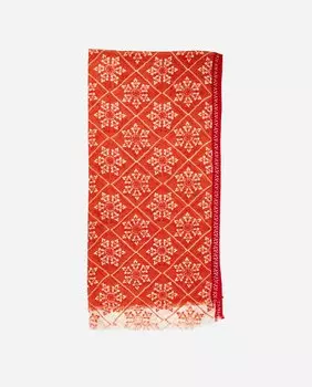 Женский шерстяной шарф Euphoria с геометрическим мотивом коньячного цвета Abbacino, коричневый