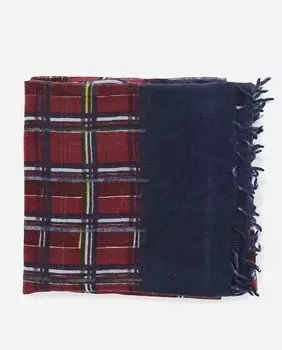 Женский шерстяной шарф Euphoria с мелким бордовым принтом в клетку Abbacino, бордо
