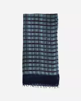 Женский шерстяной шарф Euphoria с мелким серым принтом в клетку Abbacino, зеленый