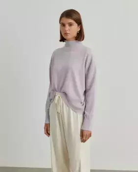 Женский шерстяной свитер с высоким воротом Lion of Porches, лиловый