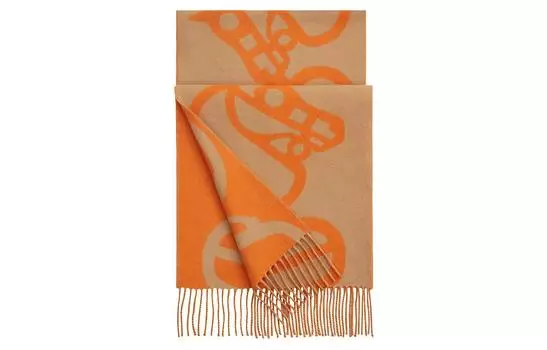 Женский шерстяный вязаный шарф HERMES