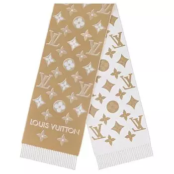Женский шерстяный вязаный шарф LOUIS VUITTON