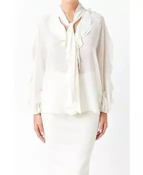 Женский шифоновый топ Пикабу endless rose, тан/бежевый