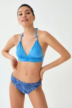 Женский синий комплект бикини с широкими треугольными чашечками Dagi