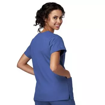 Женский скрабы с короткими рукавами Meta Labwear Notch Neck 15201 Meta Labwear, черный