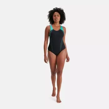 Женский слитный купальник из пластизола Lanback Speedo, черный